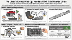 Honda lawn mower maintenance infographic | Legacy Small Engines Stittsville
